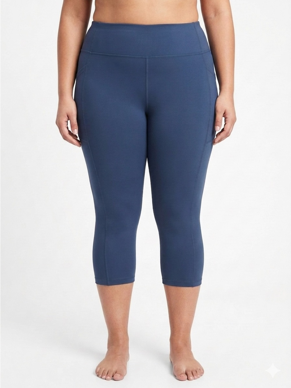 3X R.A.G Athletic Cropped Leggings - Blue